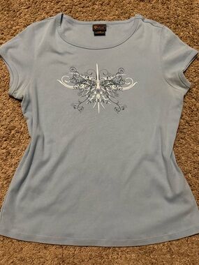 Ariat Women's Light Blue Graphic Short Sleeve Tee